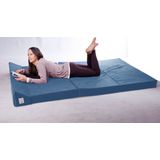 Opvouwbaar matras met hoofdkussen - Wasbare hoes - 200cm x 120cm x 10cm - Navy