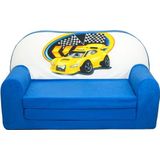 Kinder slaapbank - sofa - blauw - logeermatras - 85 x 60 - cars