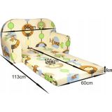 Viking Choice Kinder slaapbank - Mini sofa voor kinderen - Roze - Logeermatras - 85 x 60 - Uil