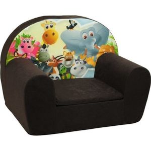 Luxe kinderstoel - kinderfauteuil - sofa - 60 x 45 - bruin - Madagaskar