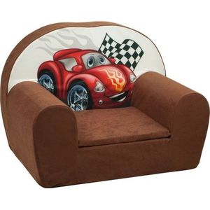 Luxe kinderstoel - kinderfauteuil - sofa - 60 x 45 - licht bruin - cars