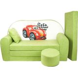 Viking Choice Kinder slaapbank set - Luxe meubelset voor kinderen - Complete set met slaapbank, voetenbank, hoofdkussen en matras