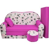 Luxe kinder slaapbank set - roze poesjes - 170 x 100 x 8 - complete meubelset - eenvoudig te reinigen - veilig en duurzaam