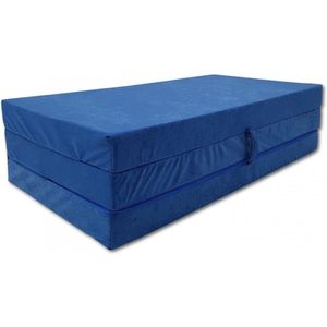 Logeermatras - camping matras - reismatras - opvouwbaar matras - 120 x 200 x 10 - blauw