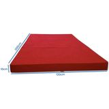 Logeermatras - camping matras - reismatras - opvouwbaar matras - 120 x 200 x 10 - rood