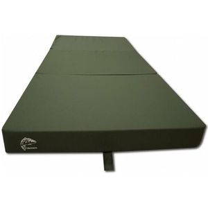 Logeermatras - camping matras - veld matras - opvouwbaar - 80 x 200 x 10 - donker groen