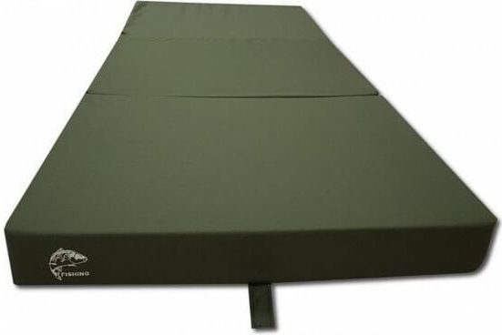 Logeermatras - camping matras - veld matras - opvouwbaar - 80 x 200 x 10 - donker groen