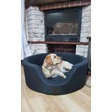 Luxe hondenmand XXL - 90 x 30 cm - wasbare hoes - donkerblauw hondenbed