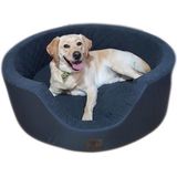 Luxe hondenmand XXL - 90 x 30 cm - wasbare hoes - donkerblauw hondenbed