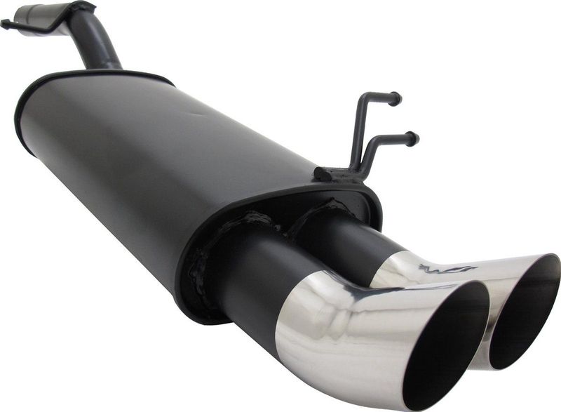 Sport Achterdemper - Ford Fiesta MK6 - RVS Eindpijp - Gealuminiseerd Staal