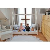 Tipi bed - 80x160 cm - kinderbed - wit