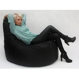 Zitzak sofa zwart - kunstleer fauteuil