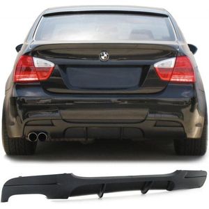 Achterdiffusor - BMW E90 E91 - Zwart Mat - Hoogwaardig ABS - 100% Passend