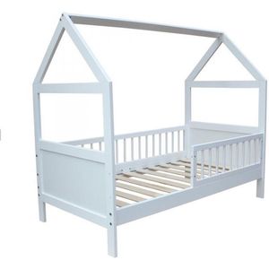 Huisbed - 140x70 cm - peuterbed - wit