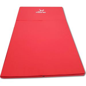Fitnessmatje - 80x200x5 cm - opvouwbaar - rood