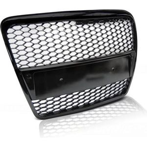 Grill AUDI A6 (C6) RS-STIJL 04 04-08 GLANZEND ZWART