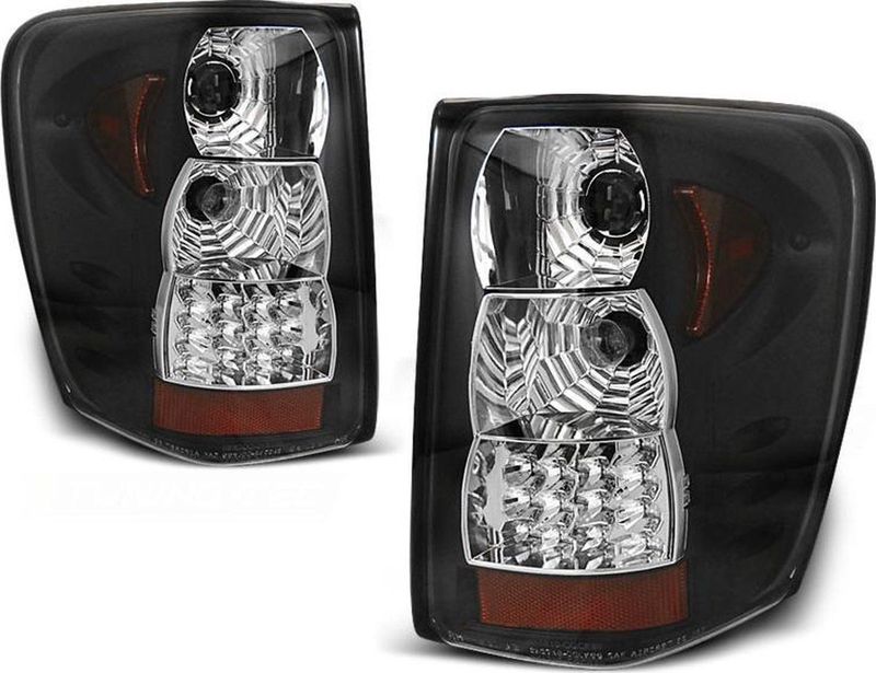 Achterlichten CHRYSLER JEEP GRAND CHEROKEE 99-05 05 ZWART LED