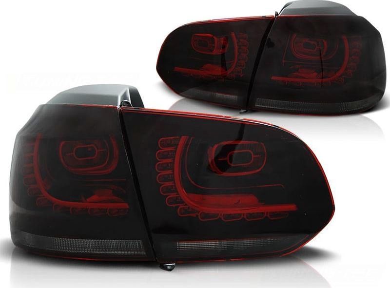 Achterlichten VW GOLF 6 10 08-12 ROOD SMOKE LED