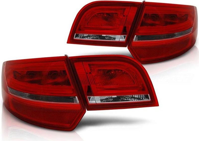 Achterlichten AUDI A3 8P 04-08 SPORTBACK ROOD HELDER LED
