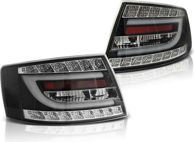 Achterlichten - Zwart - Geschikt voor Audi A6 C6 Sedan 04 04-08 - LED 7pin