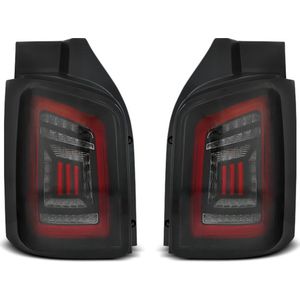 Achterlichten VW T5 04 03-09 / 10-15 SMOKE ZWART ROOD LED TRANSPORTER
