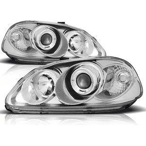 Koplampen dual halo rims HONDA CIVIC 09 95-02 99 ANGEL EYES CHROOM