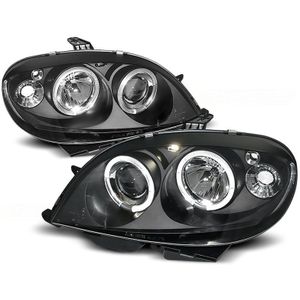 Koplampen dual halo rims CITROEN SAXO 09 99-06 03 ANGEL EYES ZWART