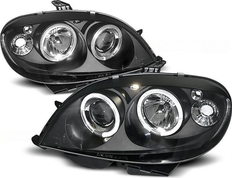 Koplampen dual halo rims CITROEN SAXO 09 99-06 03 ANGEL EYES ZWART
