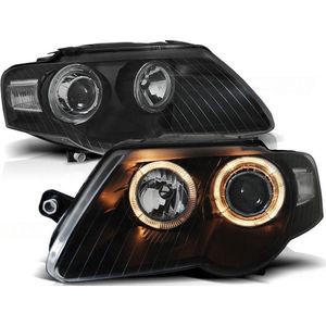 Koplampen dual halo rims VW PASSAT B6 3C 03 05-10 ANGEL EYES ZWART