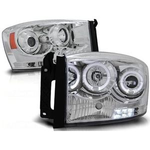 Koplampen dual halo rims geschikt voor Dodge Ram 06-08 Angel Eyes chroom