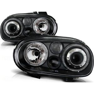 Koplampen geschikt voor VW Golf 4 09 97-09 03 Angel Eyes zwart