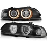 Koplampen xenon geschikt voor BMW E39 09 95-06 03 Angel Eyes D2S/H7 zwart