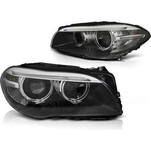 Koplampen Xenon BMW F10 F11 10-07 13 AE - LED - zwart - DRL