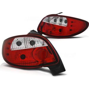 Achterlichten geschikt voor Peugeot 206 10 98- rood helder