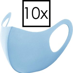 Mondkapje Wasbaar Universeel Mondmasker Wasbaar Niet Medisch Blauw - 10x