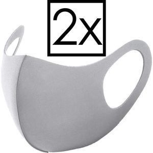 Mondkapje Wasbaar Universeel Mondmasker Wasbaar Niet Medisch Grijs - 2x