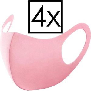 Mondkapje Wasbaar Universeel Mondmasker Wasbaar Niet Medisch Roze - 4x