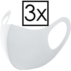 Mondkapje Wasbaar Universeel Mondmasker Wasbaar Niet Medisch Wit - 3x