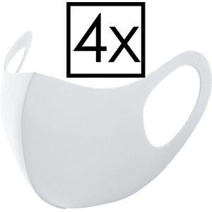 Mondkapje Wasbaar Universeel Mondmasker Wasbaar Niet Medisch Wit - 4x