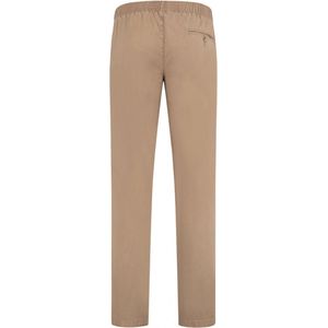 Beige COM4 katoenen chino elastische band effen