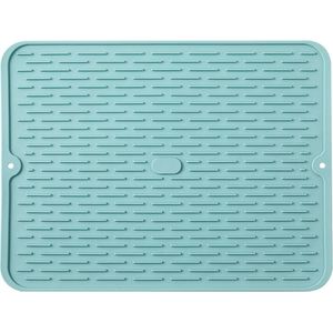 Waterval siliconen keukenmat – Siliconen Bescherming keukenblad Afwasmat – 40 x 30CM – Afdruipmat Groen