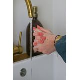 Wellmark - Handzeep - Bruin Glas - Messing Pomp - 500ml