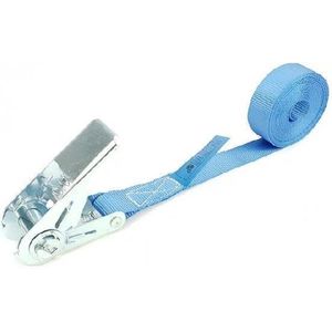 BCF-Products Spanband met ratel - Spanbanden - 5 meter - 25 mm - Blauw