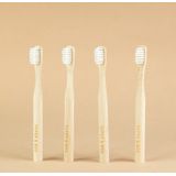 Bamboe tandenborstels kinderen (4 stuks) | Gemaakt van duurzaam bamboe | Plasticvrij | 100% biologisch afbreekbare verpakking
