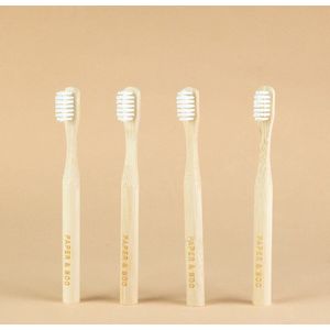 ShampooBars - Bamboe Tandenborstels - Kinderen - 4 Stuks