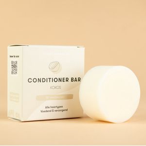 Conditioner Bar Kokos | Handgemaakt in Nederland | Crueltyfree | 100% biologisch afbreekbare verpakking