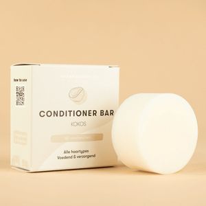 Conditioner Bar Kokos | Handgemaakt in Nederland | Crueltyfree | 100% biologisch afbreekbare verpakking