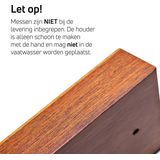 Magnetische messenhouder – Acacia Hout – Extra groot – 7 tot 9 messen – Messenstrip - VDN