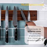 Magnetische messenhouder – Acacia Hout – Extra groot – 7 tot 9 messen – Messenstrip - VDN