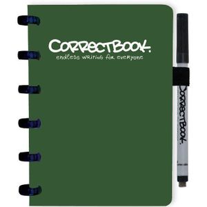 Correctbook A6 Original: uitwisbaar / herbruikbaar notitieboek, blanco, Forest Green (bosgroen)